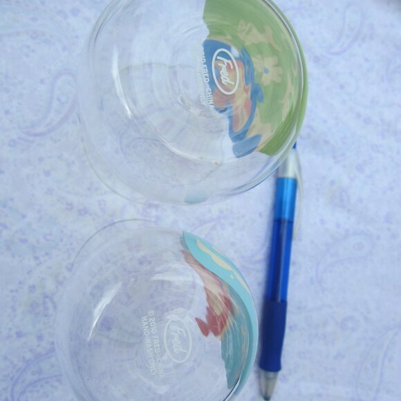 NESTING GLASS TUMBLER SET, HAND PAINTED NESTING DOLL MOTIF BABUSHKUPS - Picture 6 of 6